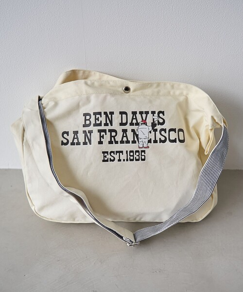 BEN DAVIS(ベンデイビス)の「【WEB限定】BENDAVIS (ベンデイビス)ニュースペーパー バッグ(ショルダーバッグ・メンズ・その他1/ネイビー/ホワイト・FREE)」の4枚目の写真