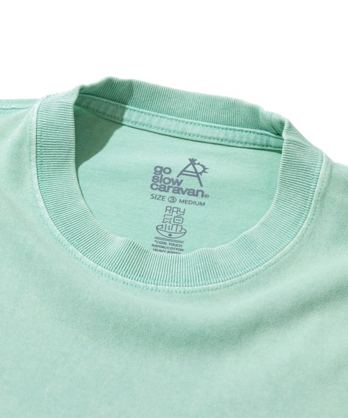 go slow caravan(ゴースローキャラバン)の「RAY綿 G/D 猫と麦酒 TEE 麦酒風呂(Tシャツ/カットソー・メンズ・ミント/ブラック系その他2・MEDIUM/LARGE/SMALL/X-LARGE)」の3枚目の写真