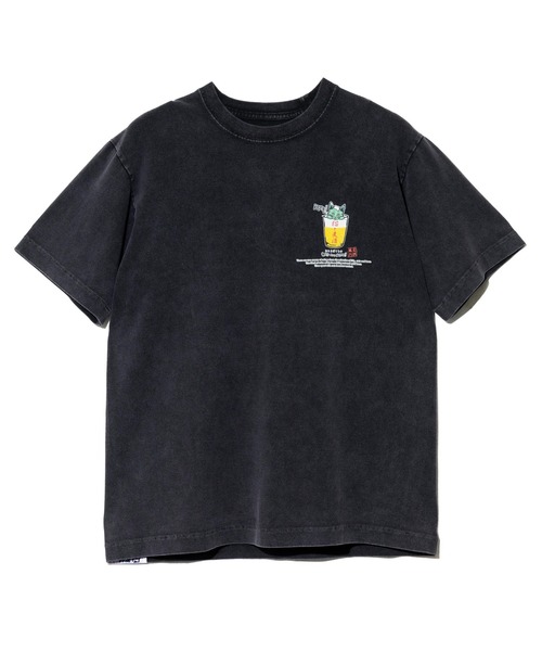 go slow caravan(ゴースローキャラバン)の「RAY綿 G/D 猫と麦酒 TEE 麦酒風呂(Tシャツ/カットソー・メンズ・ミント/ブラック系その他2・MEDIUM/LARGE/SMALL/X-LARGE)」の13枚目の写真