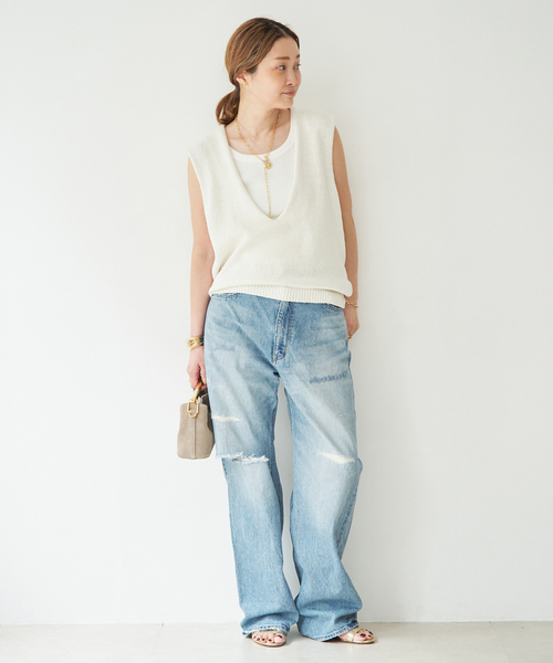 Deuxieme Classe（ドゥーズィエムクラス）の「Lily Linen Vネック
