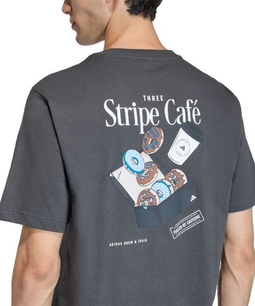 adidas(アディダス)の「アディダス adidas コーヒー カフェ ドーナッツ ボックス グラフィックTシャツ(Tシャツ/カットソー・メンズ・ダークグレー/ブラウン/ホワイト・S/M/L/LL/3L)」の14枚目の写真