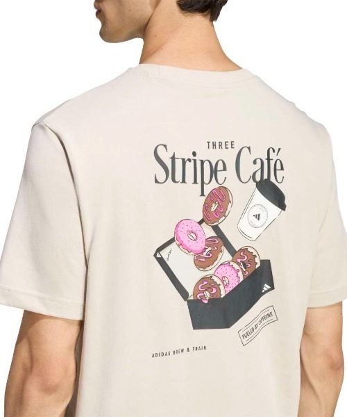 adidas(アディダス)の「アディダス adidas コーヒー カフェ ドーナッツ ボックス グラフィックTシャツ(Tシャツ/カットソー・メンズ・ダークグレー/ブラウン/ホワイト・S/M/L/LL/3L)」の7枚目の写真