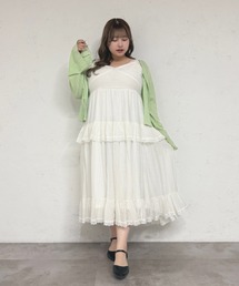 Louiosy（ルオシー）の「【Louiosy】【大きいサイズ】ティアードフリルキャミワンピース（ワンピース）」
