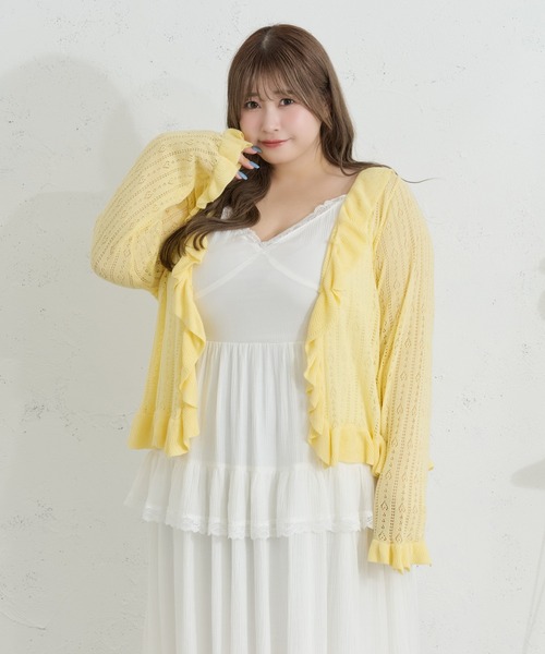 Louiosy（ルオシー）の「【Louiosy】【大きいサイズ】ティアードフリルキャミワンピース（ワンピース・レディース・ブラック/アイボリー/ライトブルー・4L/3L/X-LARGE）」の20枚目の写真