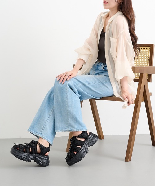 GERRY(ジェリー)の「【GERRY】厚底サンダル GR-5604(サンダル・レディース・ブラック/ベージュ・M/L/LL)」の9枚目の写真