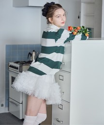 etre loin（エトルワン）の「ラグビーシャツ＆フリルパンツスカート / Rugby shirt and frill pants skirt（シャツ/ブラウス）」