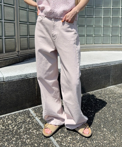 カンペールラボ 虹色 io着用 KANDYTOWN マーブル デニムパンツ 34 セール】サイド切替カラーデニムパンツ（デニムパンツ）｜meilmada
