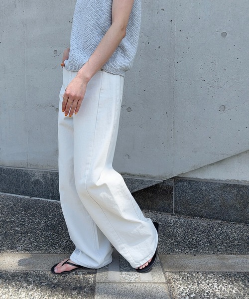 meilmada（メイルマダ）の「サイド切替カラーデニムパンツ（デニムパンツ・レディース・ライトグレー/ピンク・SMALL/MEDIUM/LARGE）」の10枚目の写真
