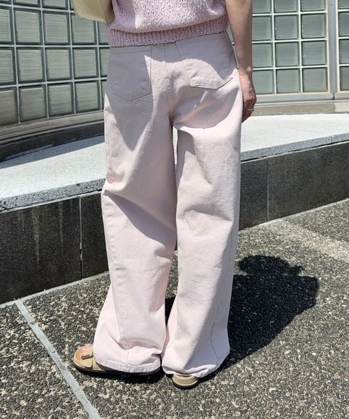 meilmada（メイルマダ）の「サイド切替カラーデニムパンツ（デニムパンツ・レディース・ライトグレー/ピンク・SMALL/MEDIUM/LARGE）」の5枚目の写真