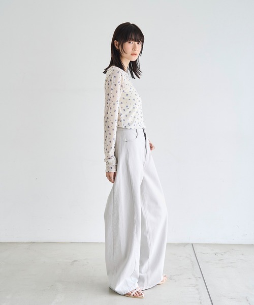 meilmada（メイルマダ）の「サイド切替カラーデニムパンツ（デニムパンツ・レディース・ライトグレー/ピンク・SMALL/MEDIUM/LARGE）」の22枚目の写真