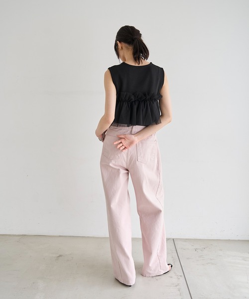 meilmada（メイルマダ）の「サイド切替カラーデニムパンツ（デニムパンツ・レディース・ライトグレー/ピンク・SMALL/MEDIUM/LARGE）」の20枚目の写真