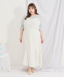 Louiosy（ルオシー）の「【Louisy】【大きいサイズ】フロントギャザーマーメイドキャミワンピース（ワンピース）」