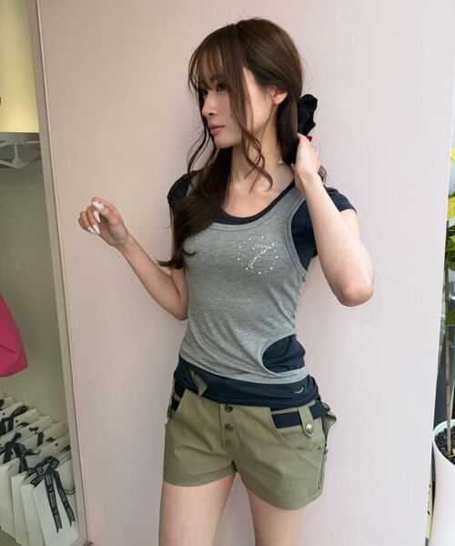 LUVISTRUE(ラヴイズトゥルー)の「SY DAMAGE LAYERED TEE(NAVY)(Tシャツ/カットソー・レディース・その他・FREE)」の6枚目の写真