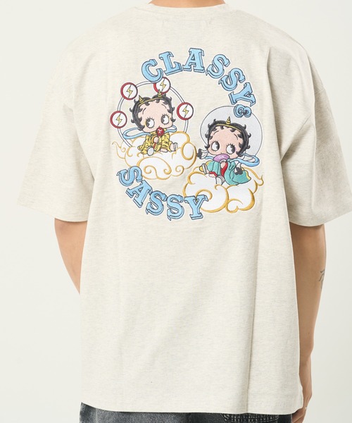 BETTY BOOP(ベティ・ブープ)の「BETTY風神雷神TEE(M1)(Tシャツ/カットソー・メンズ・ホワイト/ブラック/オートミール・MEDIUM/LARGE/X-LARGE)」の3枚目の写真