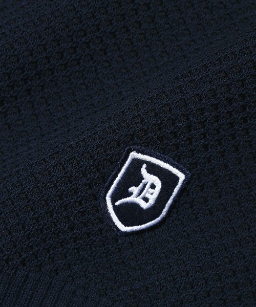 The DUFFER of ST.GEORGE（ザダファーオブセントジョージ）の「BCI COTTON MESH KNIT SKIPPER POLO：メッシュニット スキッパーポロ / ドライタッチ / 軽量 / サマーニット（ポロシャツ・メンズ・ブラック/キナリ/ネイビー・X-LARGE/LARGE/MEDIUM）」の19枚目の写真