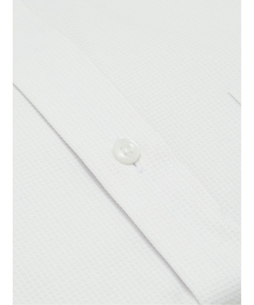 TAKA-Q(タカキュー)の「ストレッチ 吸水速乾 ノンアイロン ニット スタンダードフィット ボタンダウン 半袖 ビジネス ドレス ワイシャツ メンズ(ビジネスシャツ・メンズ・ホワイト・LARGE/S/MEDIUM/X-LARGE/3L)」の5枚目の写真