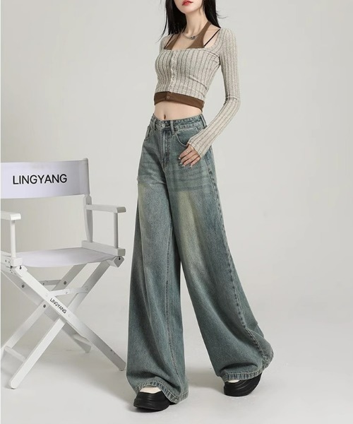 REBALANCE（リバランス）の「ワイドデニムパンツ（デニムパンツ・レディース・A・LARGE/X-LARGE/MEDIUM）」の12枚目の写真