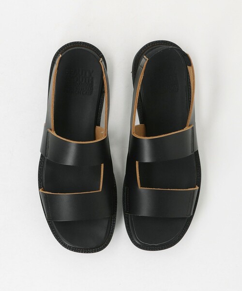 BEAUTY&YOUTH UNITED ARROWS（ビューティーアンドユースユナイテッドアローズ）の「フレンチ F-ストラップ サンダル（サンダル・メンズ・ブラック・8/9/10/7）」の3枚目の写真