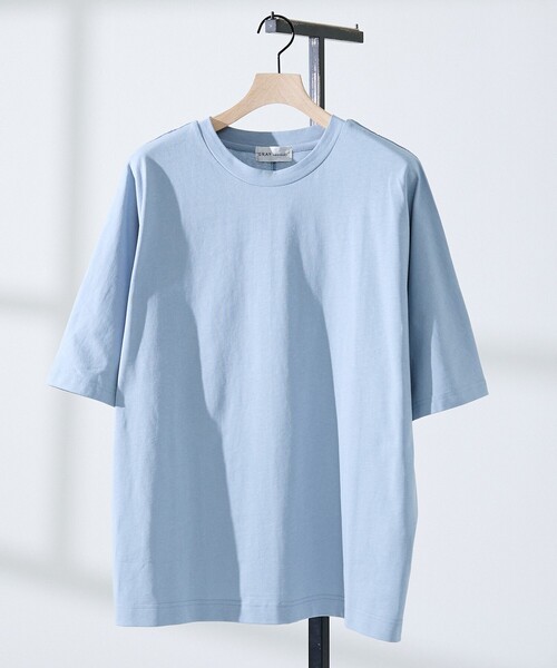ABAHOUSE GRAY（アバハウスグレイ）の「ヘビーウェイト ドルマンバレル Tシャツ（Tシャツ/カットソー・メンズ・グレイッシュブルー/ブラック/ホワイト/ブラウン・フリー）」の4枚目の写真