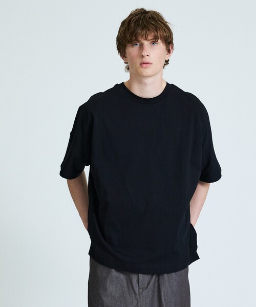 ABAHOUSE GRAY（アバハウスグレイ）の「ヘビーウェイト ドルマンバレル Tシャツ（Tシャツ/カットソー・メンズ・グレイッシュブルー/ブラック/ホワイト/ブラウン・フリー）」の6枚目の写真