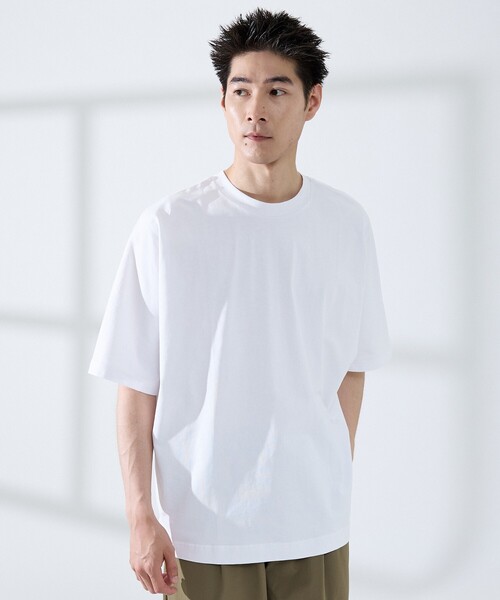 ABAHOUSE GRAY（アバハウスグレイ）の「ヘビーウェイト ドルマンバレル Tシャツ（Tシャツ/カットソー・メンズ・グレイッシュブルー/ブラック/ホワイト/ブラウン・フリー）」の18枚目の写真