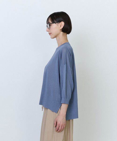 LOISIR(ロワズィール)の「エステルペーパー鹿の子編みプルオーバー(ニット/セーター・レディース・ベージュ/ブルーグレー/イエロー・FREE)」の16枚目の写真