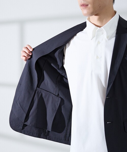 ABAHOUSE GRAY（アバハウスグレイ）の「【レギュラーフィット】360°ストレッチ リップストップ ジャケット / セットアップ対応 / WEB限定（テーラードジャケット・メンズ・チャコールグレー/ブラック/ネイビー・48/44/50/46）」の14枚目の写真