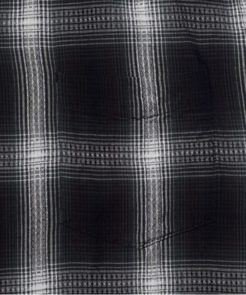MINEDENIM(マインデニム)の「MINEDENIM (マインデニム)Rayon Dobby Plaid S.S Open Collar SH(シャツ/ブラウス・メンズ・ブラック/レッド・1/2/3)」の13枚目の写真