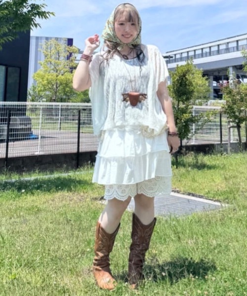 チャイハネ(チャイハネ)の「【チャイハネ】ミラーワーク風ベルト(ベルト・レディース・ホワイト/ブラック・FREE)」の8枚目の写真