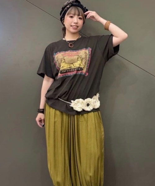 チャイハネ(チャイハネ)の「【チャイハネ】ミラーワーク風ベルト(ベルト・レディース・ホワイト/ブラック・FREE)」の4枚目の写真
