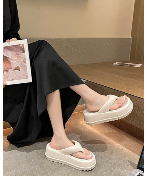 CHEER（チアー）の「【もちもちクッション】EVA 厚底 サンダル リカバリーサンダル スライドサンダル 超軽量 水陸両用 韓国ファッション（サンダル・レディース・ブラック/ピンク/ライトピンク/グリーン/ホワイト・M/S）」の13枚目の写真