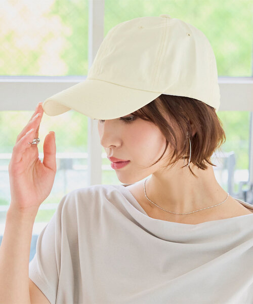 KOBE LETTUCE(コウベレタス)の「つば長めキャップ(キャップ・レディース・ネイビー/ブラック/アイボリー系・FREE)」の3枚目の写真