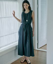 MALOUPE（マロップ）の「7106 スリーブレスロングワンピース（ダークグレー）（ワンピース）」