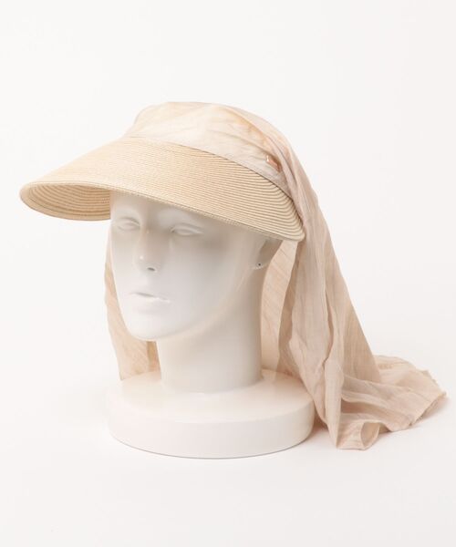 Ritzy（リッツィー）の「布付き 2WAY ストローサンバイザーハット（サンバイザー・レディース・ベージュ/グリーン/ブラック×グレー/ライトグレー・FREE）」の20枚目の写真