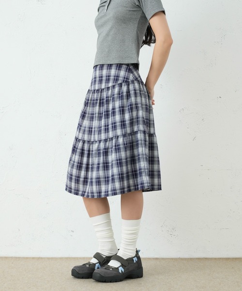 FCMM(エフシーエムエム)の「CHECK SKIRT/チェックスカート(スカート・レディース・ダークブルー/ブラウン/ネイビー・MEDIUM/SMALL)」の19枚目の写真