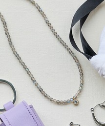Phoebe（フィービィー）の「【金属アレルギー対応】ウィスパーストーンネックレス 天然石 ビーズネックレス ステンレス 全長40cm（ネックレス）」