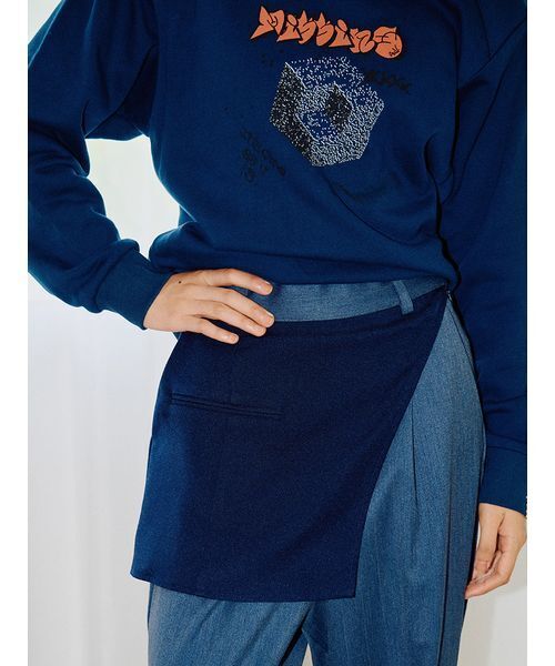 null.（ヌル）の「カバースカートパンツ（その他パンツ・レディース・グレー/ネイビー・M/S）」の3枚目の写真
