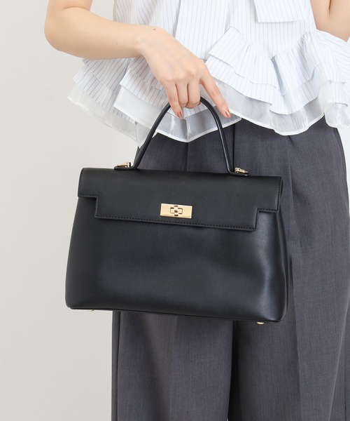 TRUDEA(トルディア)の「ワンハンドルバック(ハンドバッグ・レディース・ブラウン/グレイッシュベージュ/ブラック/チャコールグレー・MEDIUM)」の12枚目の写真