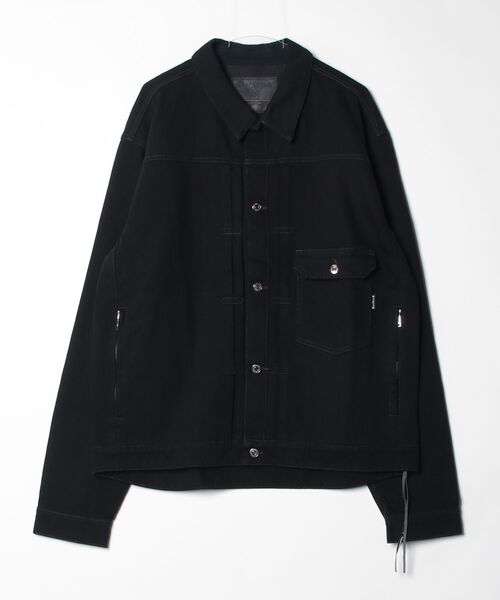 mastermind JAPAN(マスターマインド)の「WATER REPELLENT DENIM TRUCKER JACKET(デニムジャケット・メンズ・インディゴブルー/ブラック・XL)」の2枚目の写真