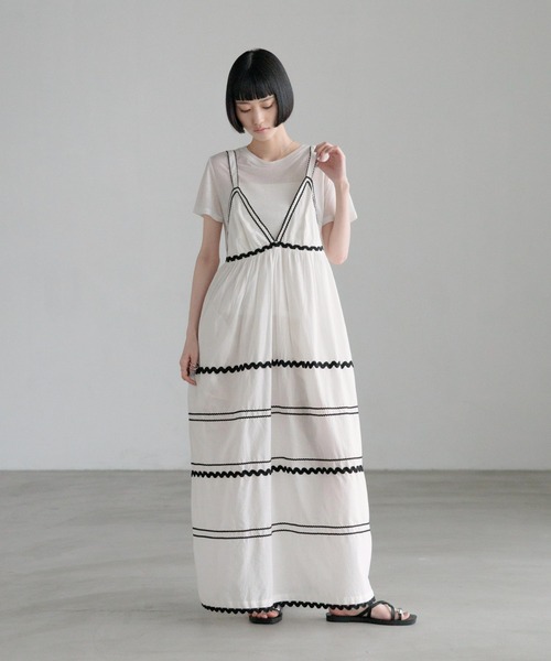LOWRYS FARM（ローリーズファーム）の「ＩＮＤＩＡナミナミキャミワンピース 669783（ワンピース・レディース・ブルー/ホワイト/ブラック・FREE）」の8枚目の写真