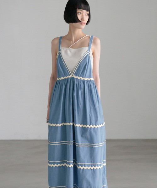 LOWRYS FARM（ローリーズファーム）の「ＩＮＤＩＡナミナミキャミワンピース 669783（ワンピース・レディース・ブルー/ホワイト/ブラック・FREE）」の14枚目の写真