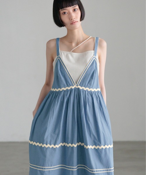 LOWRYS FARM（ローリーズファーム）の「ＩＮＤＩＡナミナミキャミワンピース 669783（ワンピース・レディース・ブルー/ホワイト/ブラック・FREE）」の15枚目の写真