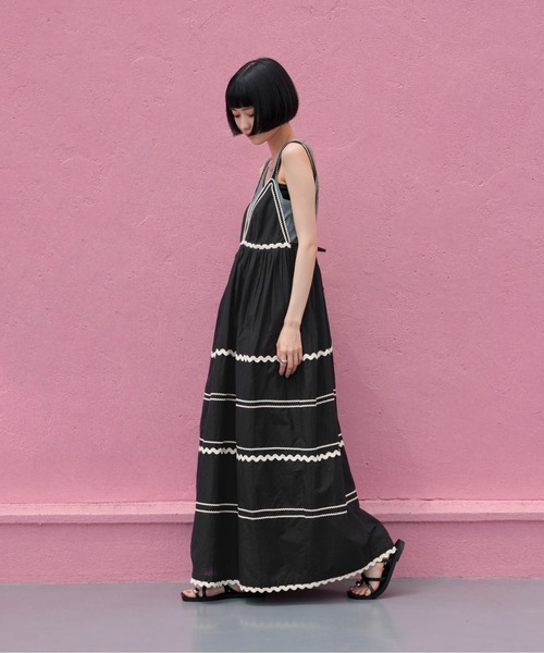 LOWRYS FARM（ローリーズファーム）の「ＩＮＤＩＡナミナミキャミワンピース 669783（ワンピース・レディース・ブルー/ホワイト/ブラック・FREE）」の7枚目の写真