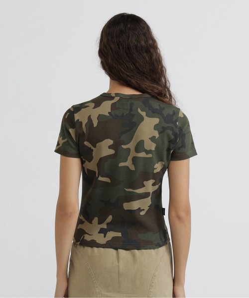 AVIREX（アヴィレックス）の「《WEB限定/DAILY/デイリー/WOMAN》 RIB CAMO S/S CREW NECK T-SHIRT（Tシャツ/カットソー・レディース・グレー系カモフラージュ/グリーン系カモフラージュ・M/S）」の6枚目の写真