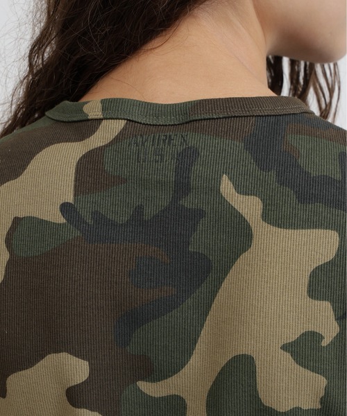 AVIREX（アヴィレックス）の「《WEB限定/DAILY/デイリー/WOMAN》 RIB CAMO S/S CREW NECK T-SHIRT（Tシャツ/カットソー・レディース・グレー系カモフラージュ/グリーン系カモフラージュ・M/S）」の10枚目の写真