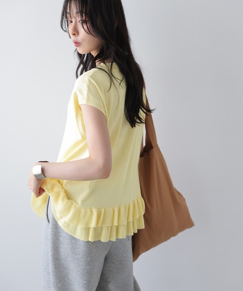 AMELY(エミリー)の「フリルヘム ニットベスト(ベスト・レディース・ホワイト/ブラック/イエロー/ピンク/ベージュ・フリー)」の16枚目の写真