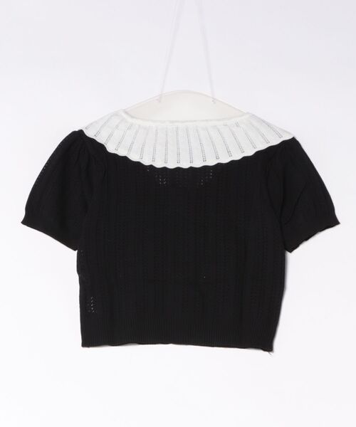 Nia(ニア)の「Nia(ニア)/バレエコア リボン襟ニットトップス(Tシャツ/カットソー・レディース・アイボリー/グレー/ブラック・FREE)」の14枚目の写真