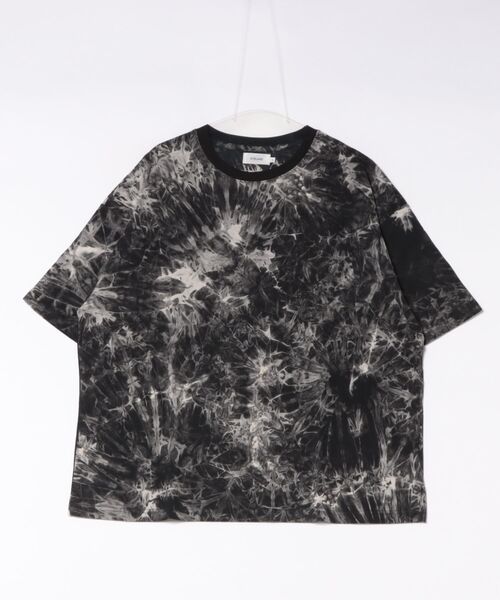 ATELANE(アテレーン)の「/ATELANE/タイダイ染めルーズシルエット半袖T(Tシャツ/カットソー・メンズ・ホワイト/ブラック系/ネイビー系・MEDIUM/LARGE)」の2枚目の写真
