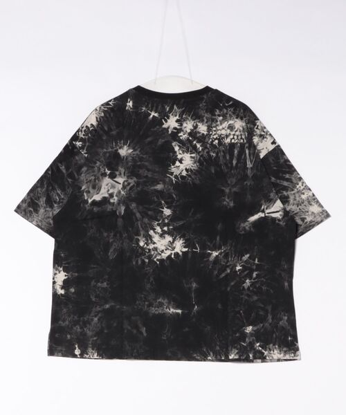 ATELANE(アテレーン)の「/ATELANE/タイダイ染めルーズシルエット半袖T(Tシャツ/カットソー・メンズ・ホワイト/ブラック系/ネイビー系・MEDIUM/LARGE)」の4枚目の写真