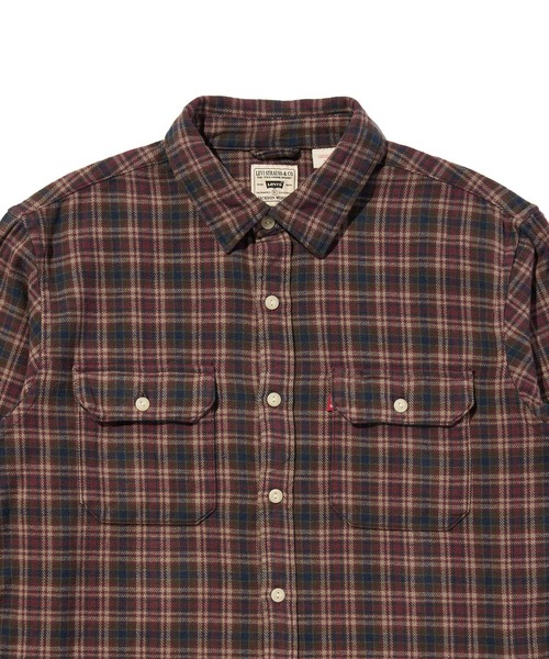 Levi's(リーバイス)の「Levi's/リーバイス ジャクソン ワーカー オーバーシャツ(シャツ/ブラウス・メンズ・レッド・XL/L/M/S)」の6枚目の写真
